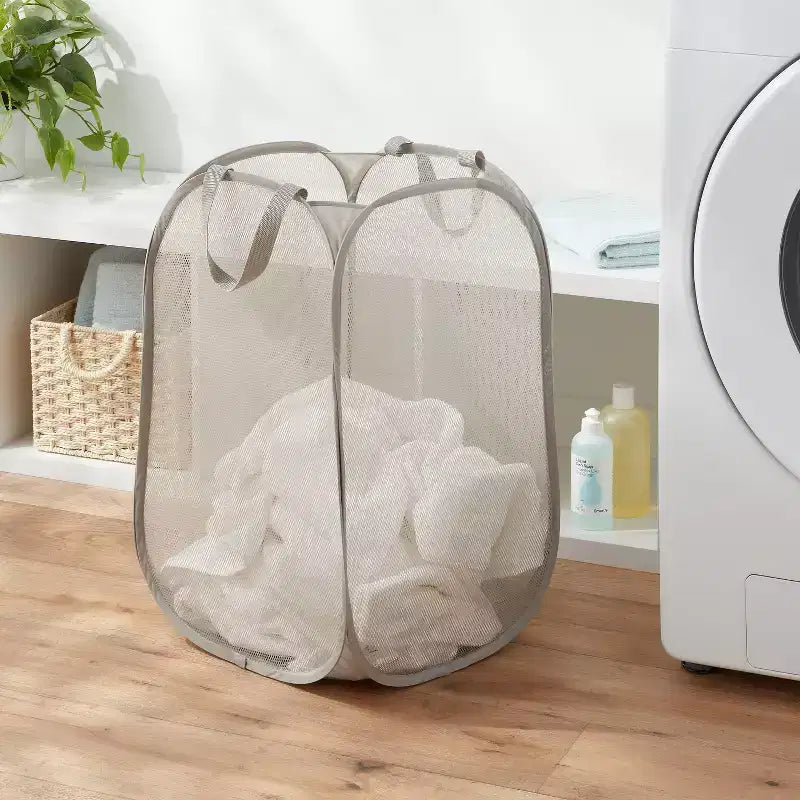 Panier à linge en maille escamotable - Brightroom™