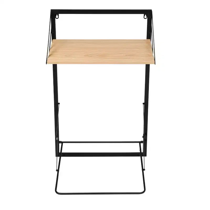 Étagère de buanderie avec panier à linge Honey-Can-Do chêne clair