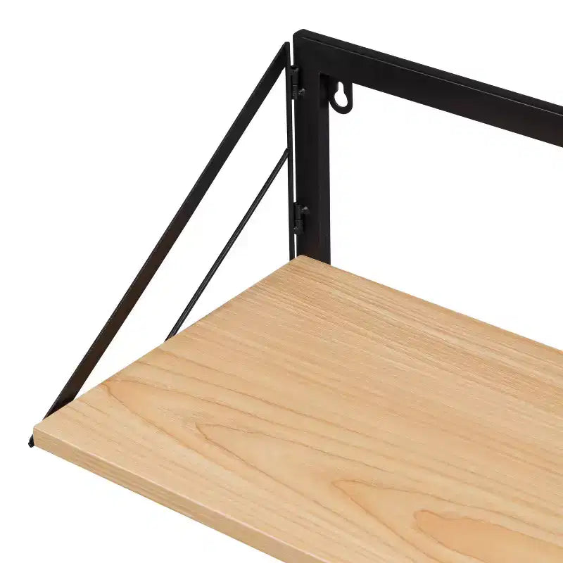 Étagère de buanderie avec panier à linge Honey-Can-Do chêne clair
