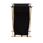 Panier à linge pliant en bois en forme de X Household Essentials Noir : Tri de linge pliable avec doublure, capacité de 139,72 L