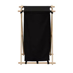 Panier à linge pliant en bois en forme de X Household Essentials Noir : Tri de linge pliable avec doublure, capacité de 139,72 L