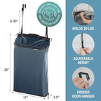 Panier à linge convertible CleverMade 1 compartiment bleu océan/gris anthracite