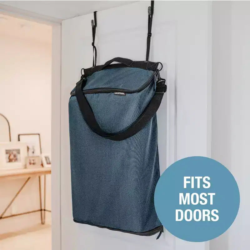 Panier à linge convertible CleverMade 1 compartiment bleu océan/gris anthracite