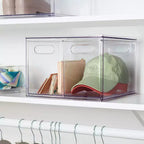 Tiroir de rangement polyvalent à 2 compartiments transparent - Brightroom™