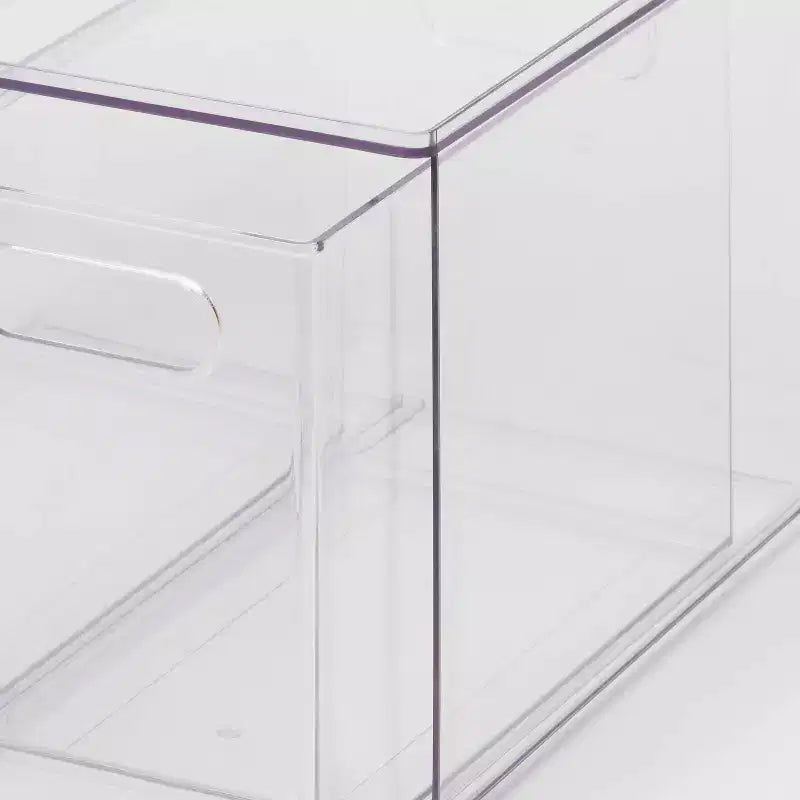 Tiroir de rangement polyvalent à 2 compartiments transparent - Brightroom™