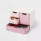 Ensemble de tiroirs de rangement modulaires roses - Brightroom™