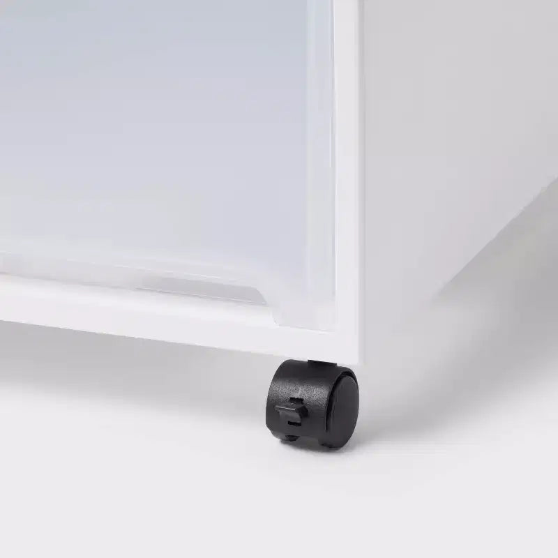 Tiroir étroit et haut moderne sur roulettes avec frein blanc 1 pièce - Brightroom™