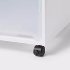 Tiroir étroit et haut moderne sur roulettes avec frein blanc 1 pièce - Brightroom™