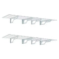 Atlas Shelving 2pk 2'x6' Wall Shelf Garage Storage Rack 800 lbs White