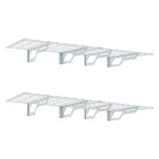 Atlas Shelving 2pk 2'x6' Wall Shelf Garage Storage Rack 800 lbs White