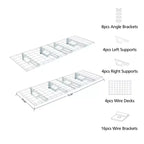 Étagère murale de rangement de garage Atlas 2, 60 x 180 cm, 360 kg, blanche