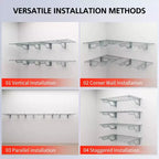 Étagère murale de rangement de garage Atlas 2, 60 x 180 cm, 360 kg, blanche