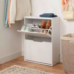 Meuble à chaussures pivotant stratifié ouvert blanc - Brightroom™ : Organiseur de chaussures, capacité 12 paires, stratifié bois, autoportant