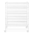 Whitmor 4 Tier Mesh Shoe Cart White