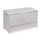 Badger Basket Banc et boîte de rangement pour jouets deux en un avec deux paniers, blanc