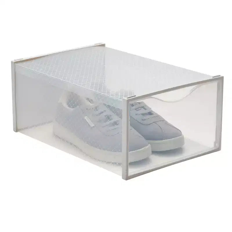Simplifiez l'ensemble de 12 boîtes à chaussures à ouverture frontale blanches