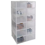 Simplifiez l'ensemble de 12 boîtes à chaussures à ouverture frontale blanches
