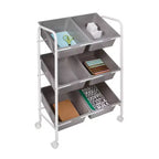 Honey-Can-Do Chariot roulant à 6 bacs : Rangement utilitaire en acier, Résistant à la décoloration, Autoportant au sol, 86 cm de hauteur, 61 cm de profondeur, Gris