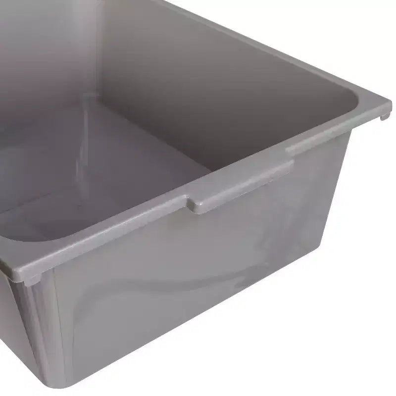Honey-Can-Do Chariot roulant à 6 bacs : Rangement utilitaire en acier, Résistant à la décoloration, Autoportant au sol, 86 cm de hauteur, 61 cm de profondeur, Gris