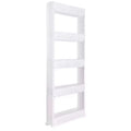 Simplify 5 Tier Slim Rolling Organizer Rack with Wheels White Kennedy International: Slim Utility Storage Cart, Polypropylene
