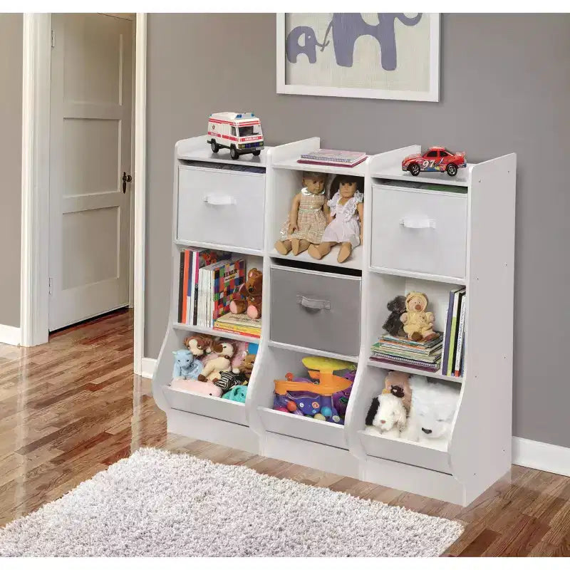 Niche de rangement verticale Badger Basket avec panier réversible blanche