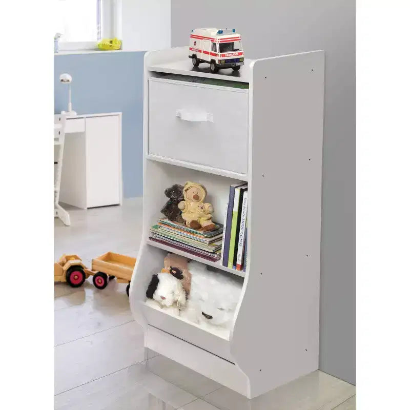Niche de rangement verticale Badger Basket avec panier réversible blanche
