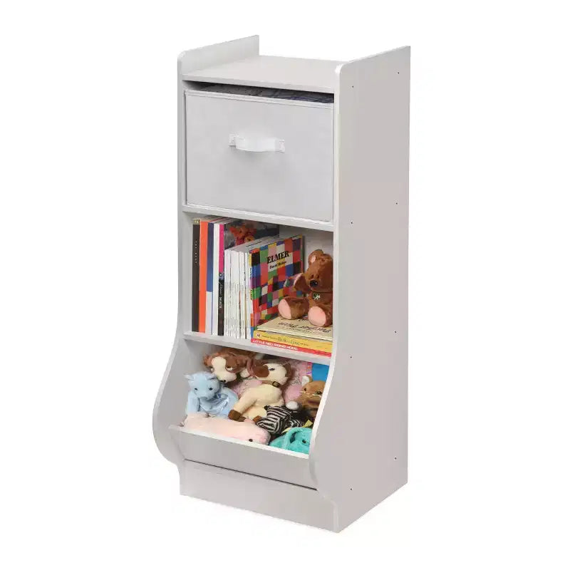 Niche de rangement verticale Badger Basket avec panier réversible blanche