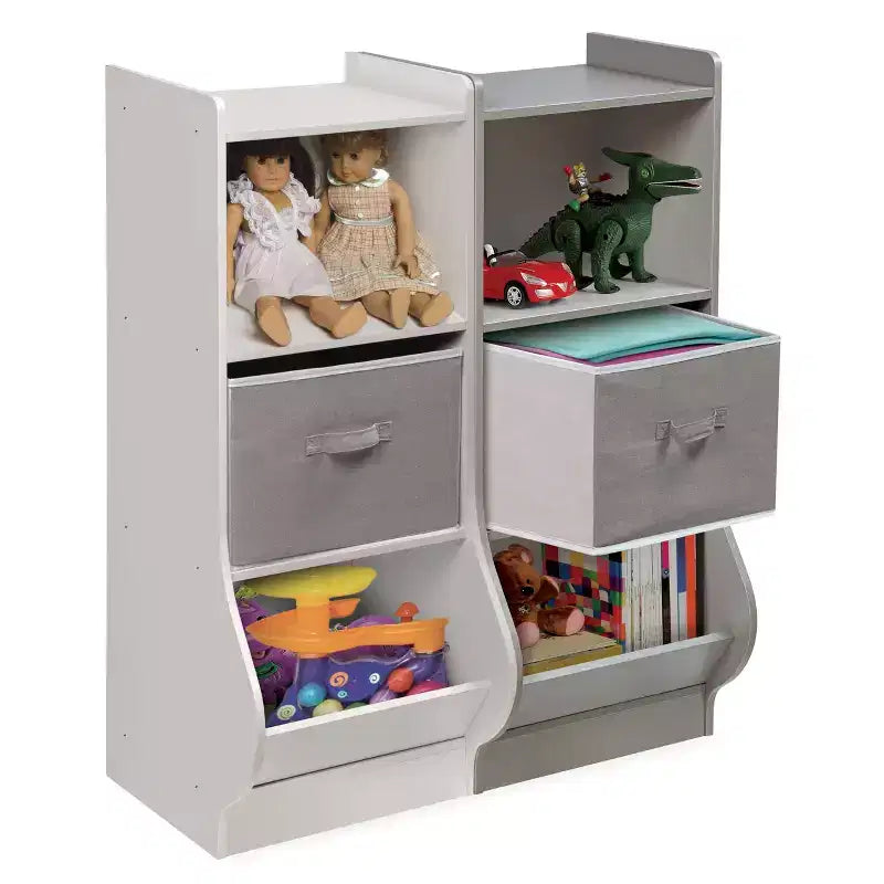 Niche de rangement verticale Badger Basket avec panier réversible blanche