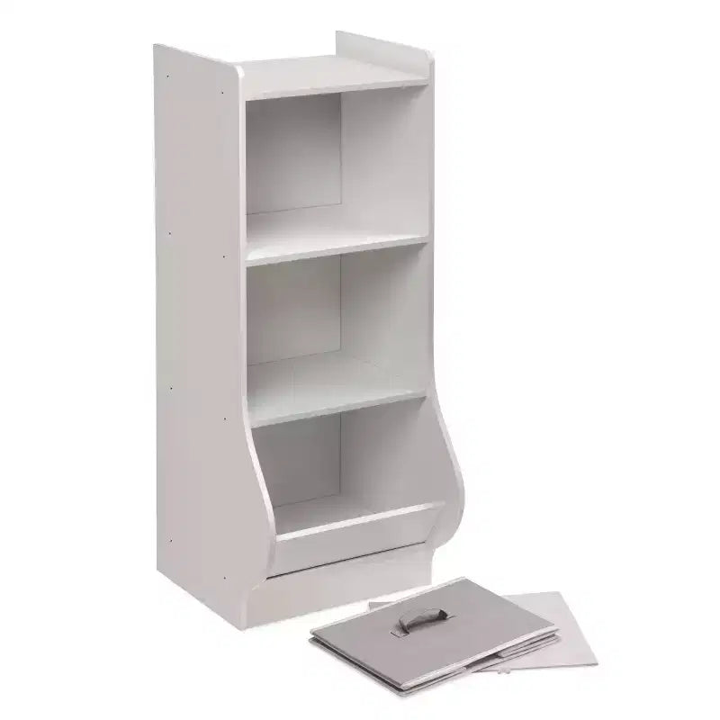 Niche de rangement verticale Badger Basket avec panier réversible blanche