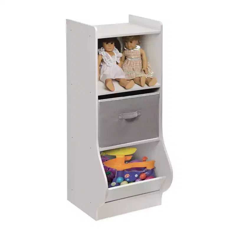 Niche de rangement verticale Badger Basket avec panier réversible blanche