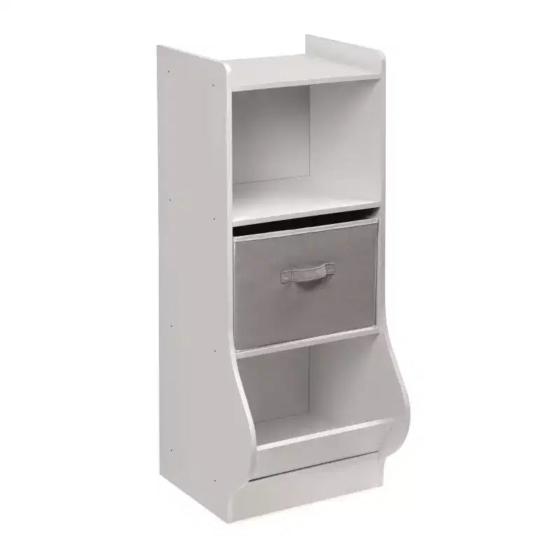 Niche de rangement verticale Badger Basket avec panier réversible blanche