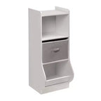 Niche de rangement verticale Badger Basket avec panier réversible blanche
