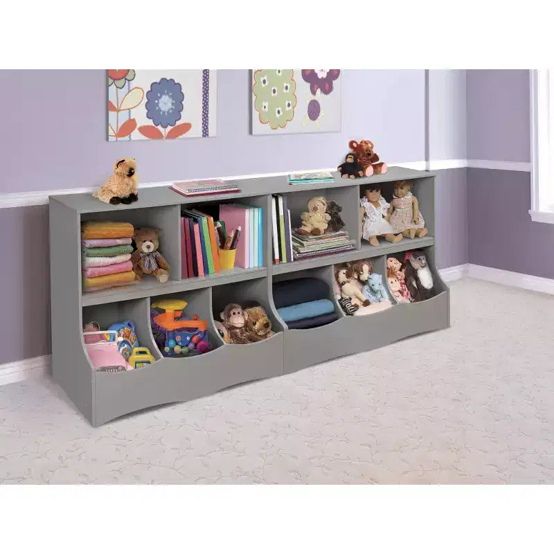 Meuble de rangement à bacs multiples Badger Basket gris