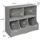 Meuble de rangement à bacs multiples Badger Basket gris
