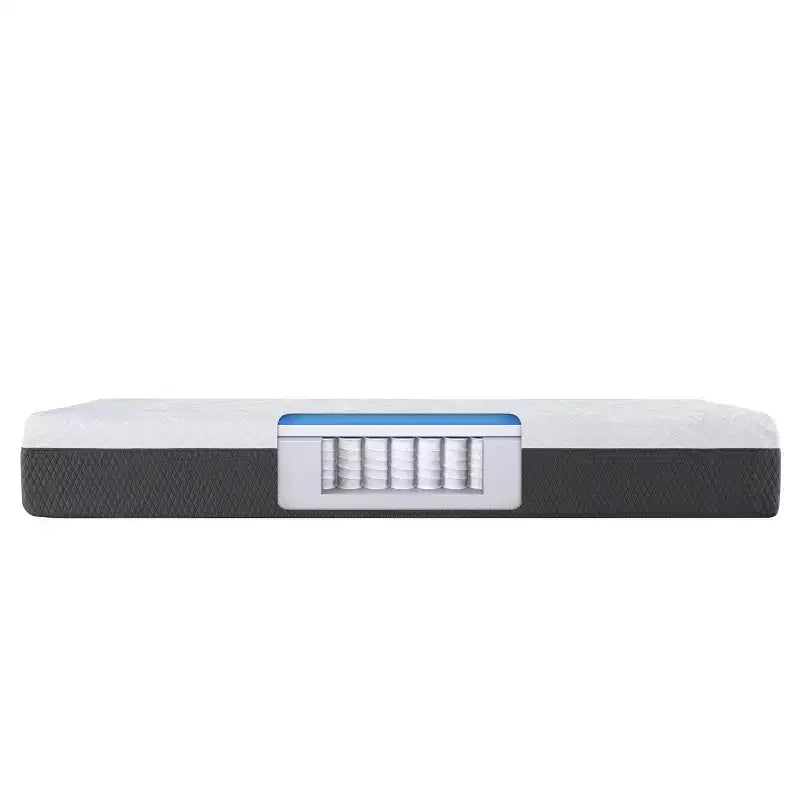 Matelas Beautyrest Hybrid 10 po fermeté moyenne - Très grand format : mousse à mémoire de forme, ressorts ensachés, housse amovible, garantie de 10 ans