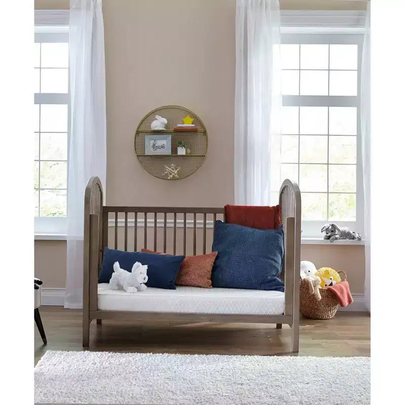 Matelas de crèche et de bambin Sealy Soybean Plush en mousse : hypoallergénique, housse imperméable, ferme, 5 pouces d'épaisseur