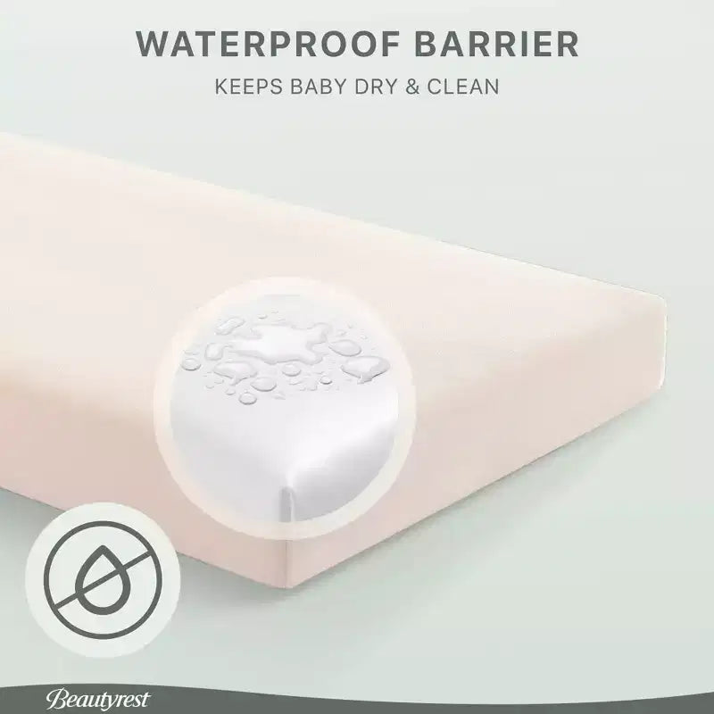 Matelas hybride certifié biologique PureEarth de Beautyrest pour lit de bébé et tout-petit de 10 cm : Ferme, mousse de latex, respirant