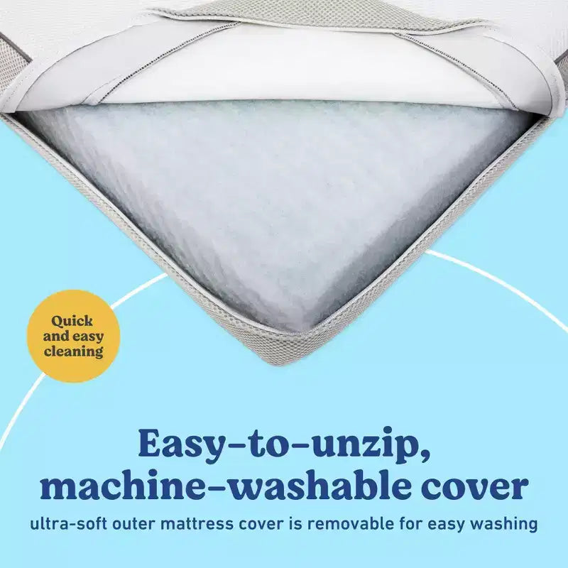 Matelas de lit de bébé et de tout-petit Graco Basics 5" en maille : Ferme, résistant à l'eau, matelas en fibres, 3,4 kg