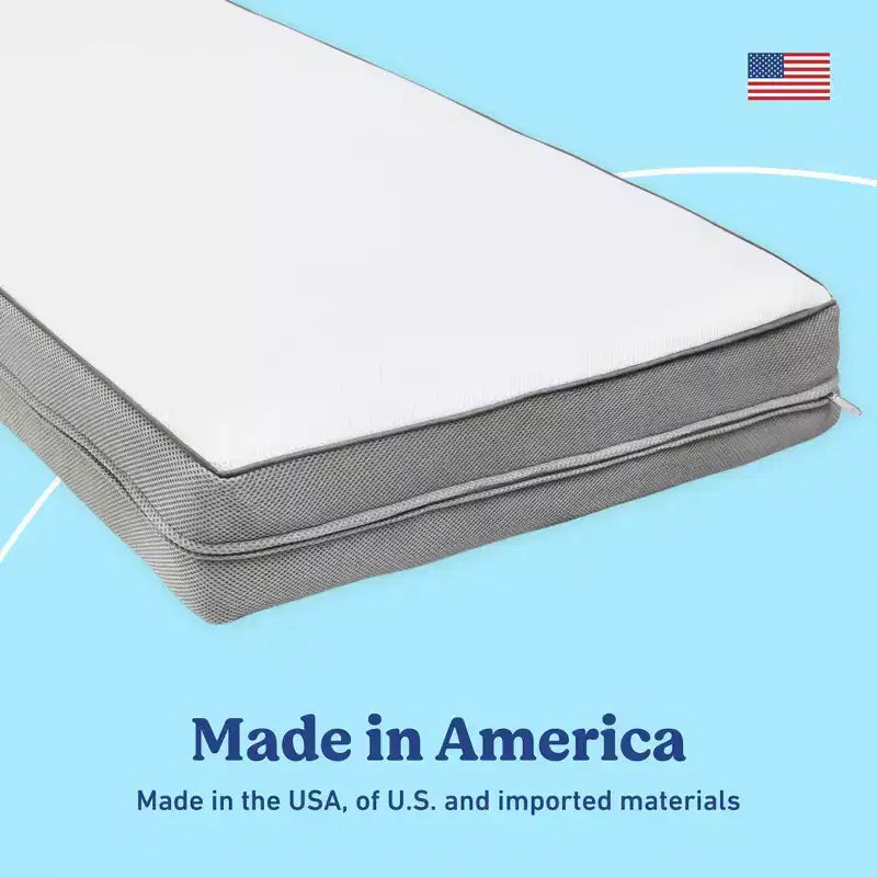 Matelas de lit de bébé et de tout-petit Graco Basics 5" en maille : Ferme, résistant à l'eau, matelas en fibres, 3,4 kg