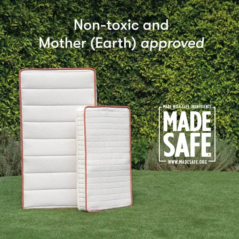 Matelas pour lit de bébé Babyletto x Avocado Organic Mini - Blanc : Fermeté moyenne, respirant, mousse à mémoire de forme, 10,4 kg
