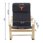 Chaise d'appoint en bois courbé NCAA de l'Université du Texas