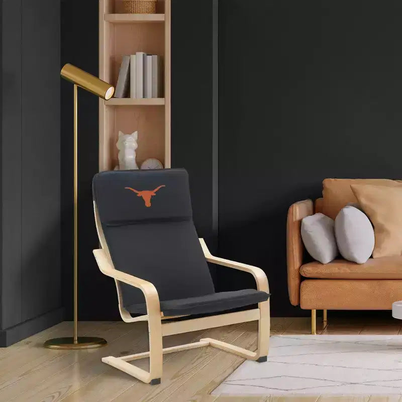 Chaise d'appoint en bois courbé NCAA de l'Université du Texas