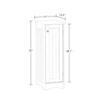 Armoire de rangement étroite à une porte RiverRidge Ashland pour salle de bain et buanderie avec étagères réglables - Blanche