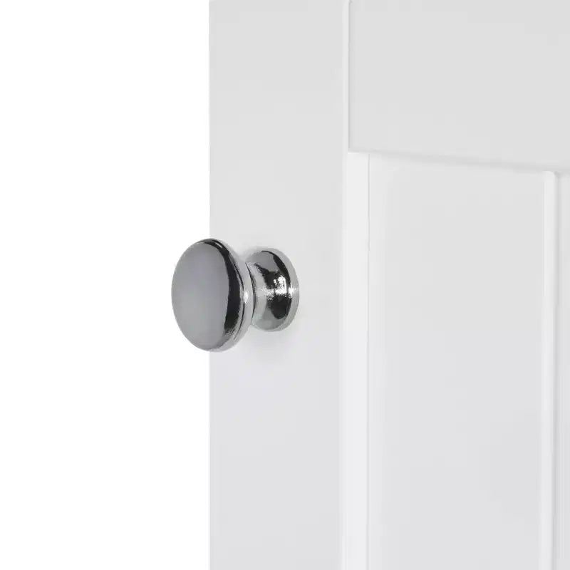 Armoire de rangement étroite à une porte RiverRidge Ashland pour salle de bain et buanderie avec étagères réglables - Blanche