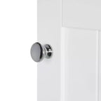 Armoire de rangement étroite à une porte RiverRidge Ashland pour salle de bain et buanderie avec étagères réglables - Blanche