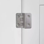 Armoire de rangement étroite à une porte RiverRidge Ashland pour salle de bain et buanderie avec étagères réglables - Blanche