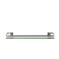 Glass Shelf with Metal Rail Nickel - Organize It All