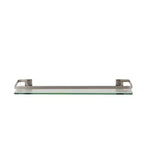 Glass Shelf with Metal Rail Nickel - Organize It All