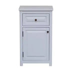 Alaterre Furniture Dorset, tour de rangement de salle de bain avec étagères supérieures ouvertes, meuble bas et tiroir : Tour de rangement en bois massif