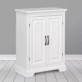 Teamson Home Shea Floor Storage Cabinet with Double Doors White - Elegant Home Fashions: Freestanding MDF Linen Tower